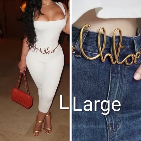 Golden Word Chain Belt - Picture 9 of 10